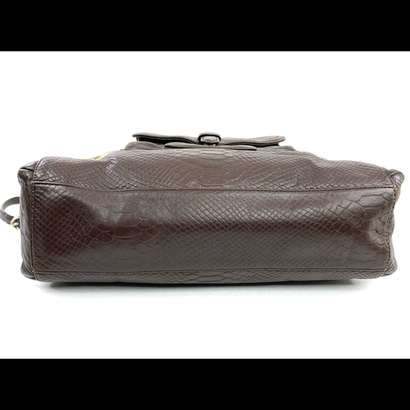 Coach Charlie F32081 Tan Brown Signature Python Hobo Shoulder Crossbody Bag - Picture 7 of 11